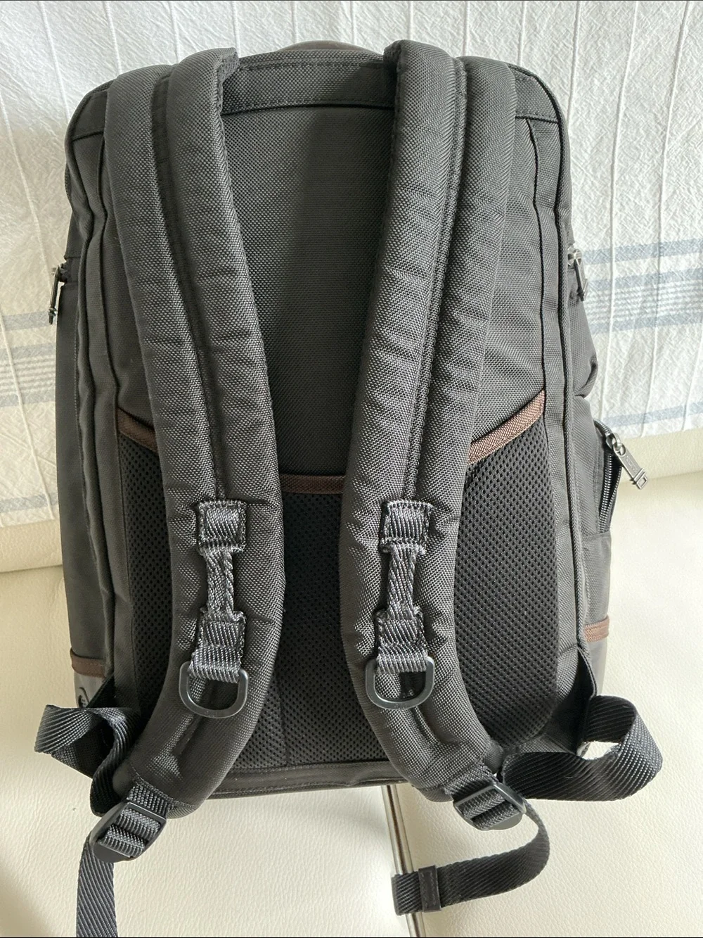 TUMI Canvas and Leather backpack large